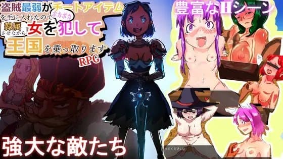 盗賊最弱で逃げ出したけどチートアイテムを手に入れたので女をポカポカ犯して隷属させながら王国を乗っ取ります cover