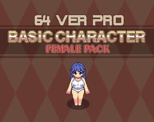 【ドット絵】女性の歩行雛形 64 Pro cover