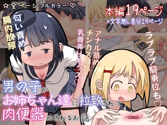 男の子がお姉ちゃん達に拉致されて肉便器にされるお話 cover
