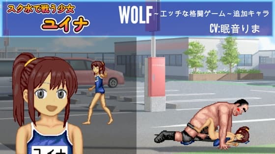 スク水で戦うポニーテールの○リっ子「ユイナ」・WOLF～エッチなアップデート型格闘ゲーム～ 追加キャラ cover