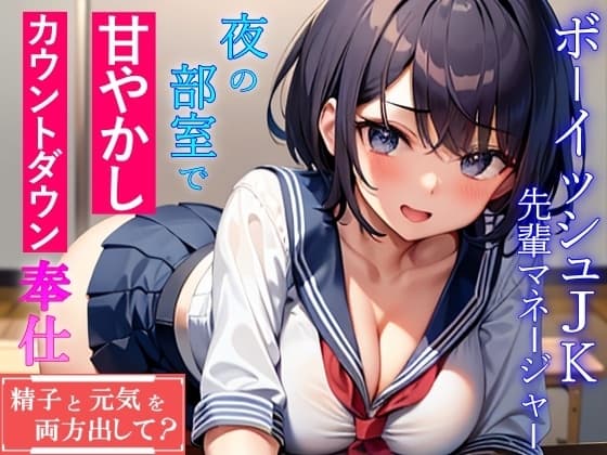 ボーイッシュ先輩マネージャーJKが夜の部室で甘やかしカウントダウン奉仕「精子と元気を両方出して?」 cover