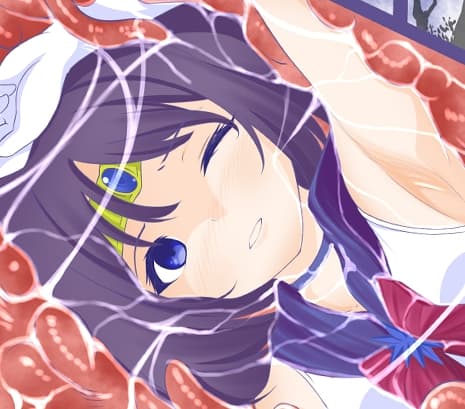 淫獣に乱暴に丸呑みにされるセーラー戦士、サ〇ーン cover