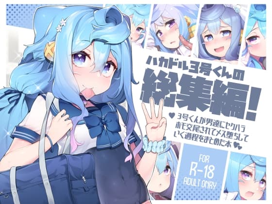 ハカドル3号くんの総集編!3号くんが男達にセクハラホモ交尾されてメス堕ちしていく過程をまとめた本 cover