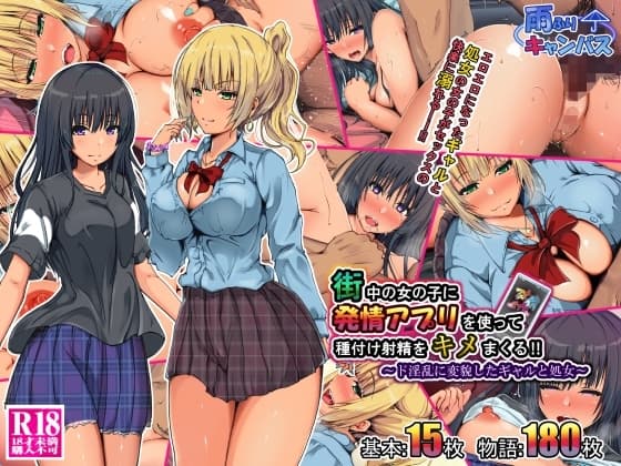 街中の女の子に発情アプリを使って種付け射精をキメまくる!! ~ド淫乱に変貌したギャルと処女~ cover