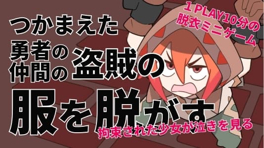 捕まえた勇者の仲間の盗賊の服を脱がしていくゲーム cover