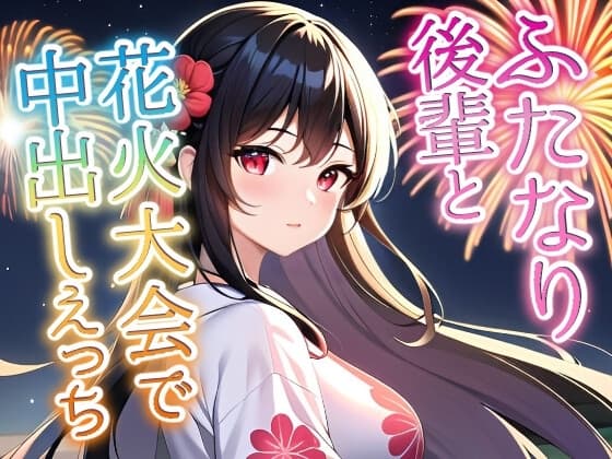 【ふたなり百合】クールビューティー後輩に迫られて花火大会で中出しセックス! cover