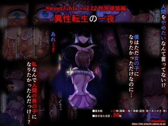 SweetEdda vol.12 性別破壊編 異性転生の一夜 cover
