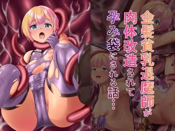 金髪貧乳退魔師が肉体改造されて孕み袋にされる話… cover