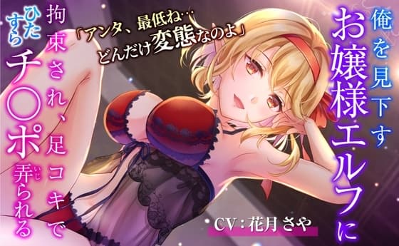 【3時間39分/お嬢様エルフ】「アンタ、最低ね どんだけ変態なのよ」俺を見下すお嬢様エルフに 拘束され、足コキでひたすらチ○ポ弄られる cover