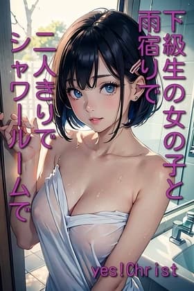 下級生の女の子と雨宿りで、二人きりで、シャワールームで… cover