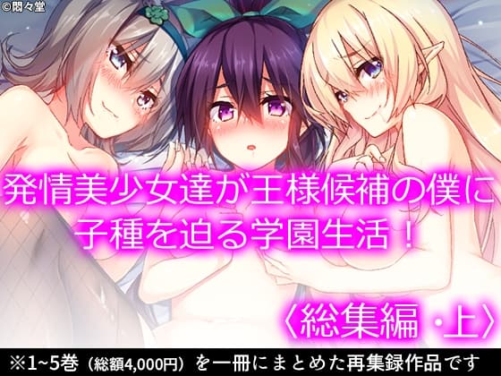 発情美少女達が王様候補の僕に子種を迫る学園生活!  <総集編・上> cover