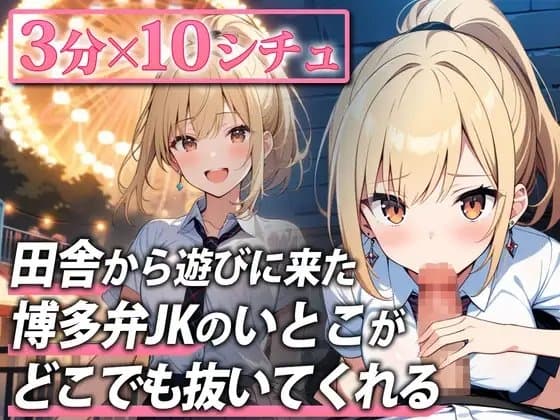 【即抜き用|3分フェラ抜き音声】博多弁ギャルJKのいとこが東京に遊びに来たので色んな場所で抜いてもらった【観覧車・展望台・試着室・カラオケ・トイレ・お風呂…】 cover