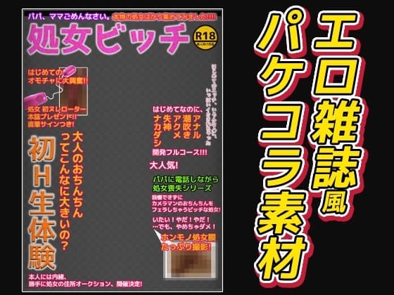 エロ本パケコラ素材～「処女ビッチ専門マガジン」風 cover