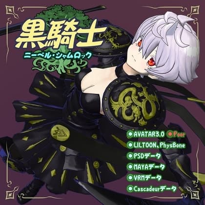 3Dモデルデータ 黒騎士ちゃん cover