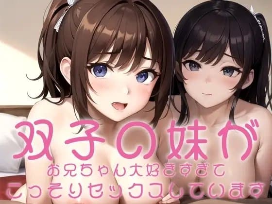 双子の妹がお兄ちゃん大好きすぎてこっそりセックスしています cover
