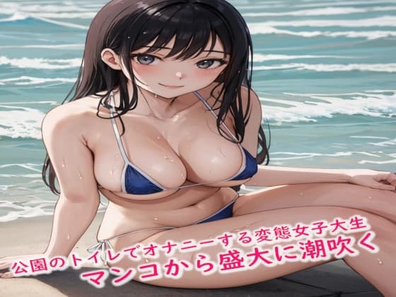 公園のトイレでオナニーする変態女子大生が興奮しすぎてマンコから盛大に潮吹く cover