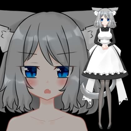 立ち絵素材(猫メイド) cover