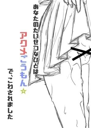 アナタの大切な人はアクメ○問☆彡で破壊されました↗ cover