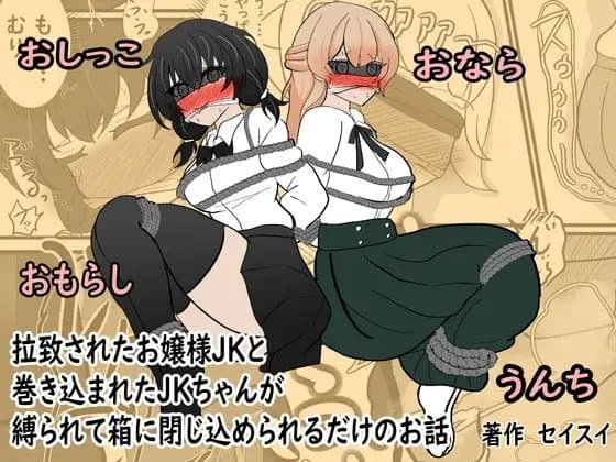 拉致されたお嬢様JKと巻き込まれたJKちゃんが縛られて箱に閉じ込められるだけのお話 cover