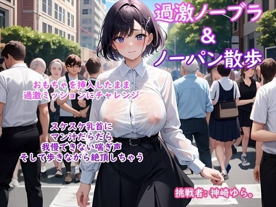 【過激ノーブラ&ノーパン散歩 第2弾】巨乳声優がおまんこにおもちゃを挿入してミッション散歩にチャレンジ!周囲を気にしながらも自宅前で絶頂～そして玄関でもオナニー cover