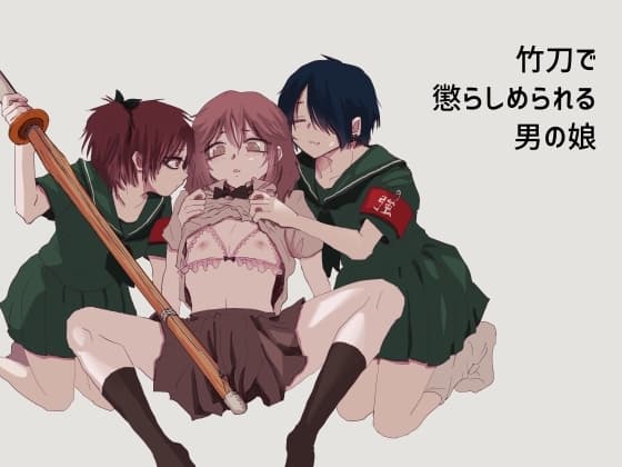 竹刀で懲らしめられる男の娘 cover