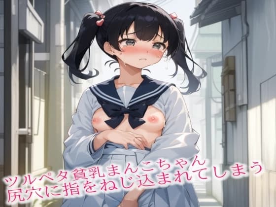 ツルペタ貧乳まんこちゃん尻穴に指をねじ込まれてしまう cover