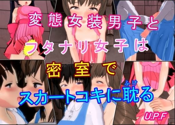 変態女装男子とフタナリ女子は密室でスカートコキに耽る cover