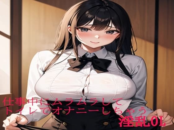 仕事中にムラムラしてトイレでオナニーしちゃう淫乱OL cover