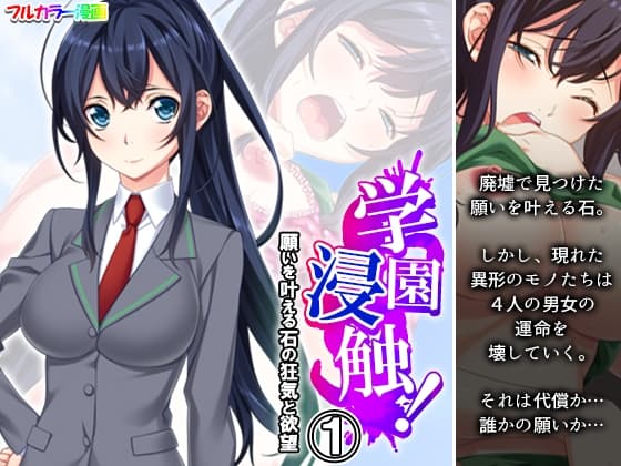 学園浸触!願いを叶える石の狂気と欲望 1巻 cover