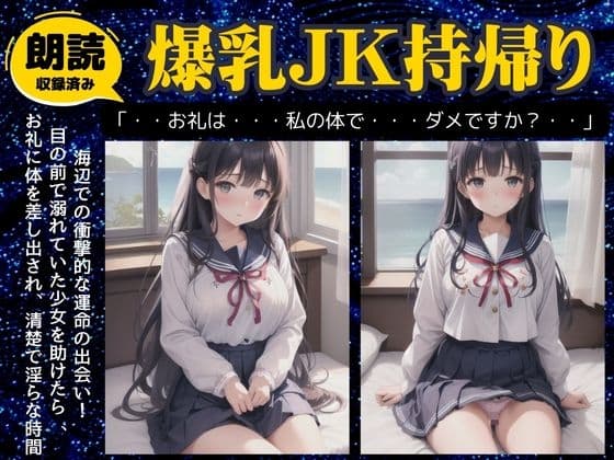 爆乳JKを持ち帰りした日～海辺で衝撃的なおっぱいのJKと出会い別荘に連れ帰ってみた～ cover