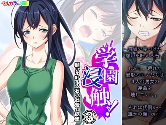 学園浸触!願いを叶える石の狂気と欲望 3巻 cover