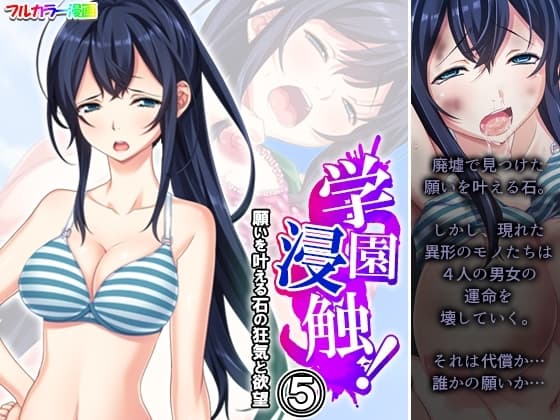 学園浸触!願いを叶える石の狂気と欲望 5巻 cover