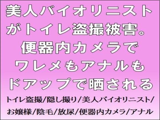 美人バイオリニストがトイレ盗撮被害。便器内カメラでワレメもアナルもドアップで晒される cover