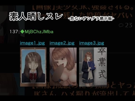 素人晒しスレ -危ないアングラ掲示板- cover