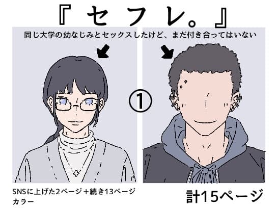 同じ大学の幼馴染みとセックスしたけど、まだ付き合ってはいません。『セフレ。』-1話 cover