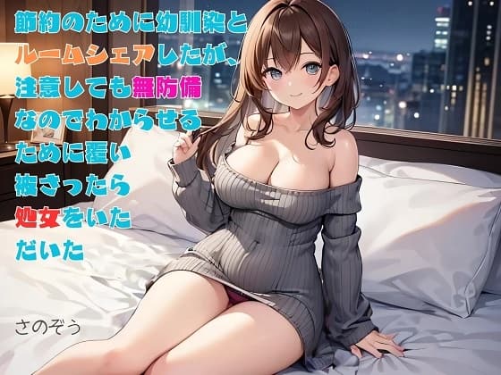 【隙間の文庫】節約のために幼馴染とルームシェアしたが、注意しても無防備なのでわからせるために覆い被さったら処女をいただいた cover