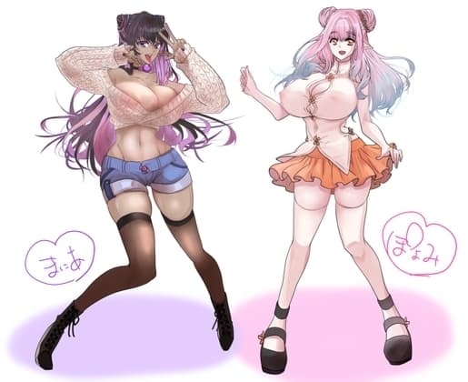 ぽよみとまにあの設定画 高画質ver. (おまけ:R18過去イラスト高画質版3点同梱) cover