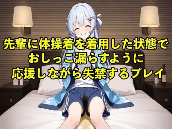 【体験型お漏らし】先輩に体操着を着用した状態でおしっこ漏らすように応援しながら失禁するプレイ【着衣/体操着】 cover
