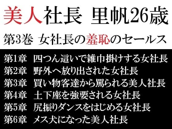 美人社長 里帆26歳 第3巻 女社長の羞恥のセールス cover